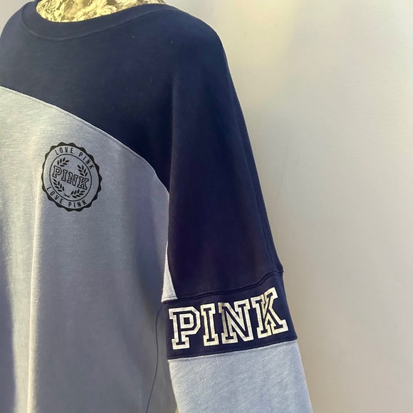 Pink Victoria’s Secret Blue Long Sleeve T-Shirt Size Large - Picture 5 of 6